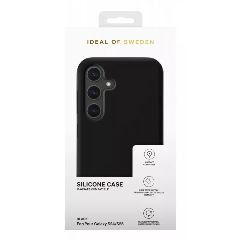 iDeal of Sweden Silicone Case MagSafe Galaxy S24 / S25 čierna
