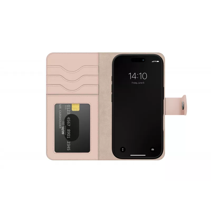 iDeal of Sweden Magnet Wallet+ iPhone 17 ružová, flip puzdro, Apple, iPhone 17, 16 cm (6,3 palca), ružová