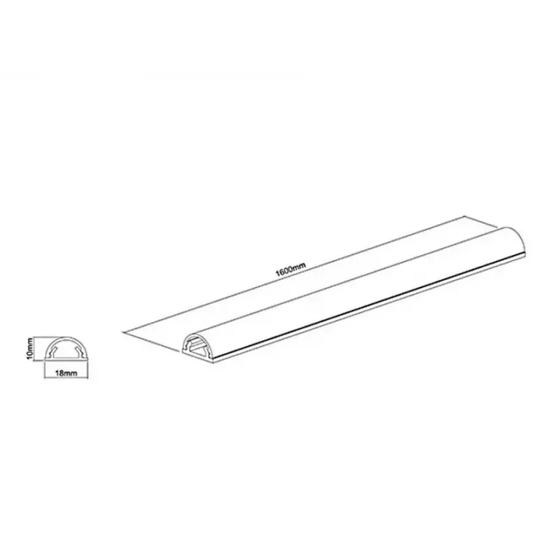 Multibrackets M univerzálny kryt na káble čierny 18 mm šírka 1600 mm dĺžka