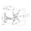 VESA držiak Multibrackets M VESA Flexarm 360 II strieborný 75 100 200