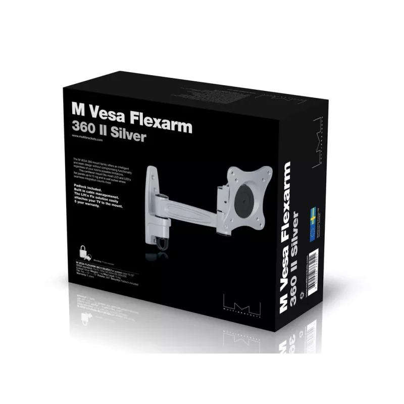 VESA držiak Multibrackets M VESA Flexarm 360 II strieborný 75 100 200