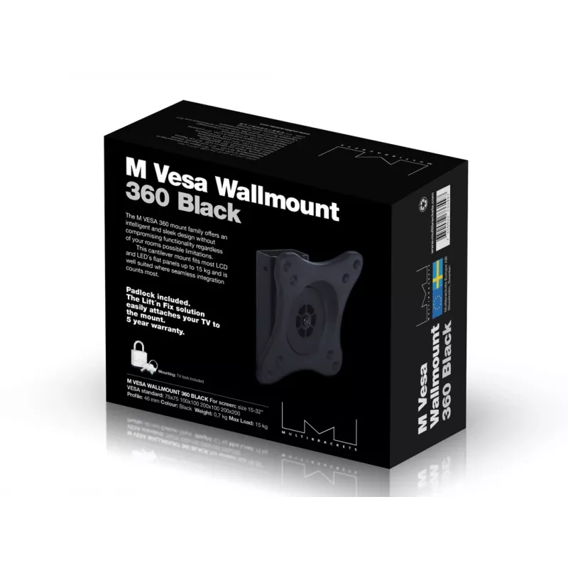 Multibrackets M VESA Wallmount 360 čierny