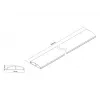 Multibrackets M kryt na káble SS čierny 75 mm Š - 1600 mm D