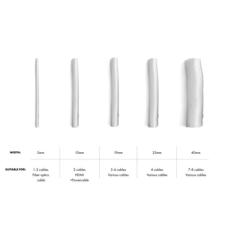 Káblový návlek Multibrackets M Universal samosťahovací 19 mm strieborný 25 m, polyester, -50–150 °C