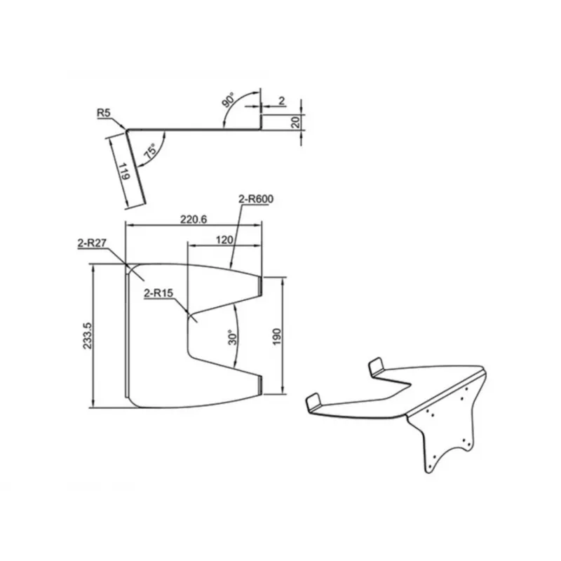 Stojan na notebook Multibrackets M Laptop Holder Gas Lift Arm čierny