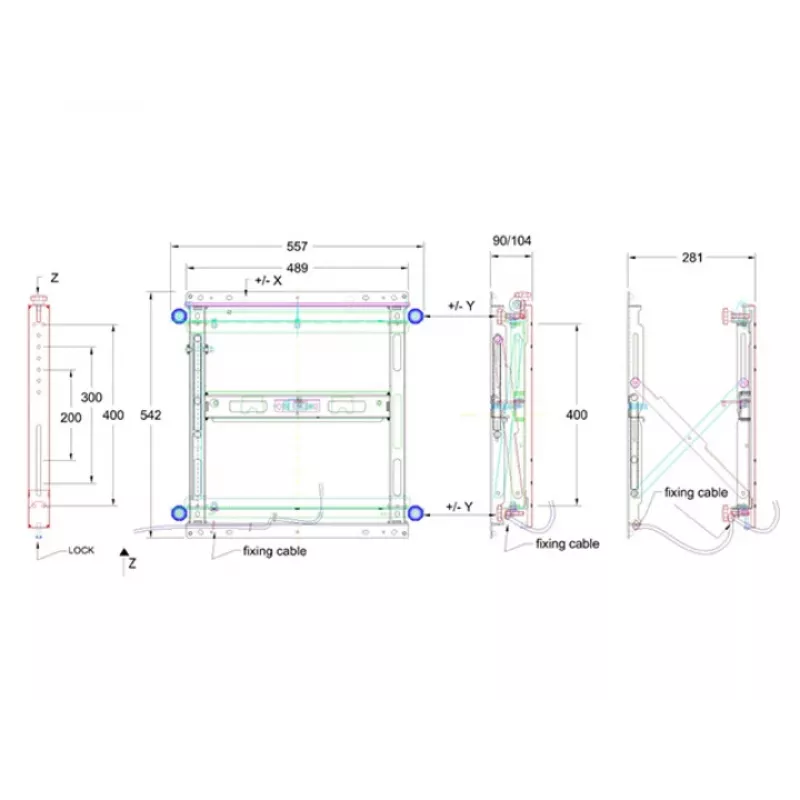 Multibrackets M Public Video Wall držiak Push HD Max 90 kg 50-95 palcov