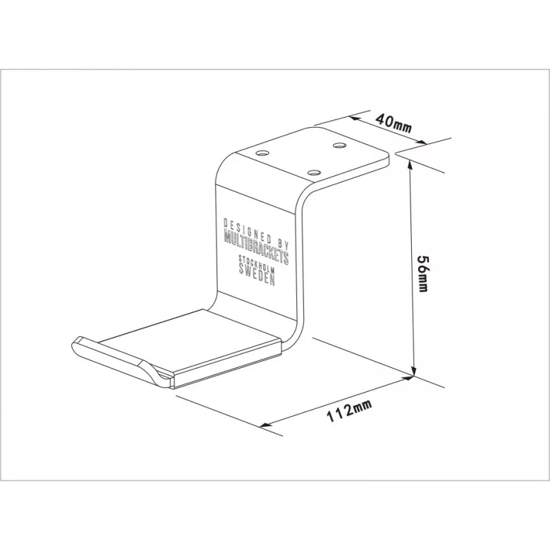 Držiak slúchadiel Multibrackets M Headset Holder stôl strieborný, držiak slúchadiel, hliník, 52 g, strieborný