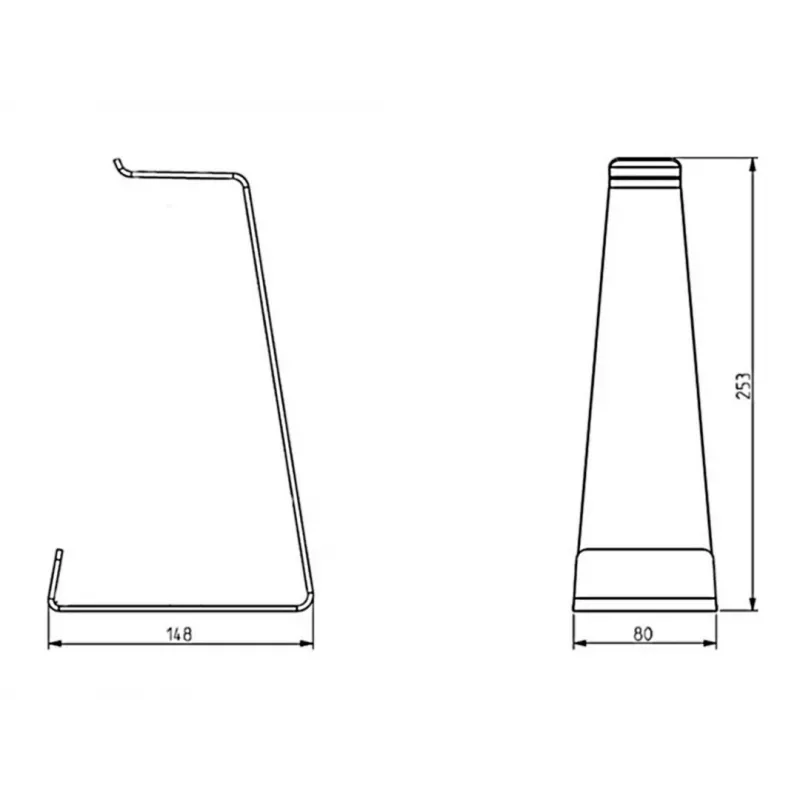 Držiak slúchadiel Multibrackets M Headset Holder stolový stojan strieborný hliník