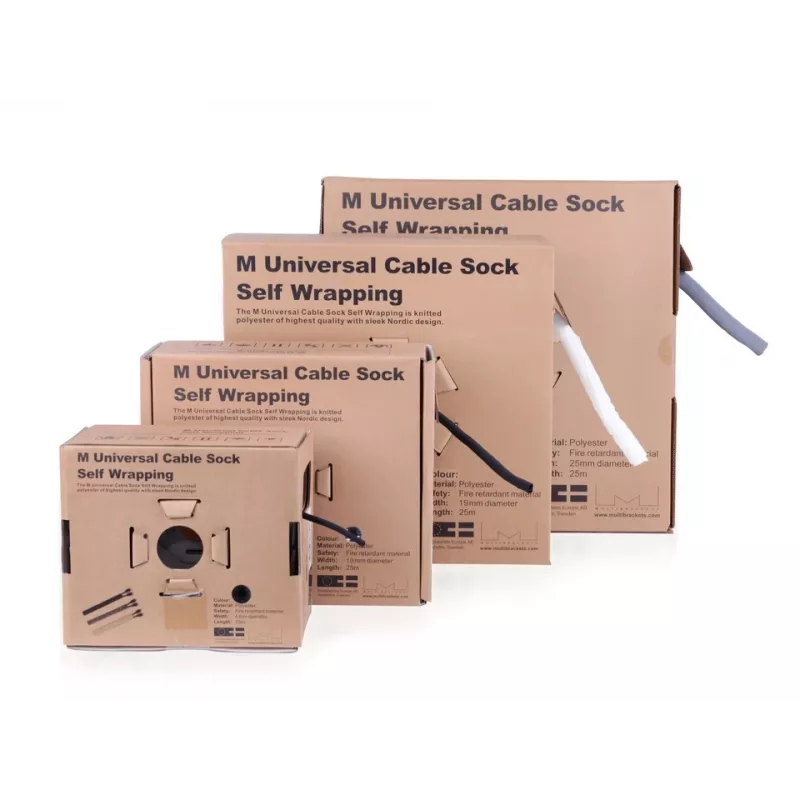 Multibrackets M univerzálna samozvinovacia káblová ponožka 10 mm biela 25 m polyester