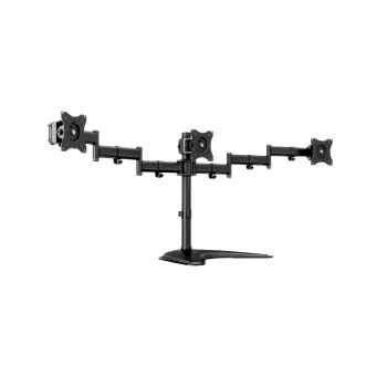 Stolový držiak monitora MULTIBRACKETS M Deskstand Basic Triple — 3-násobný, VESA 75x75–100x100, podporuje až 24 kg, pre 15- až 27-palcové obrazovky, čierny