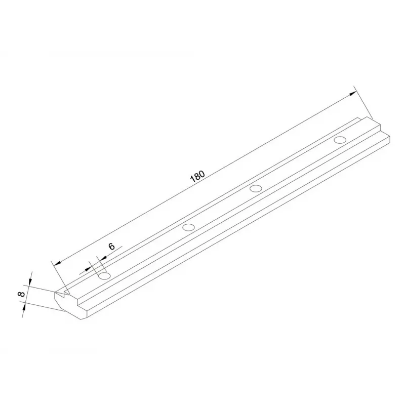 Predĺženie koľajnice Multibrackets M Pro Series hliník 180 mm