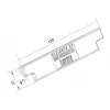 Multibrackets M Pro Series kryt konca koľajnice čierny plast 120 mm
