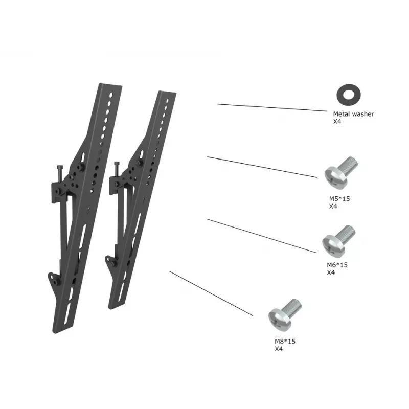 Montážne rameno pre plochý displej MULTIBRACKETS M Pro Series Tilt Arms 400mm, čierne, hliník/oceľ, 2 kusy