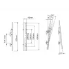 Montážne rameno pre plochý displej MULTIBRACKETS M Pro Series Tilt Arms 400mm, čierne, hliník/oceľ, 2 kusy