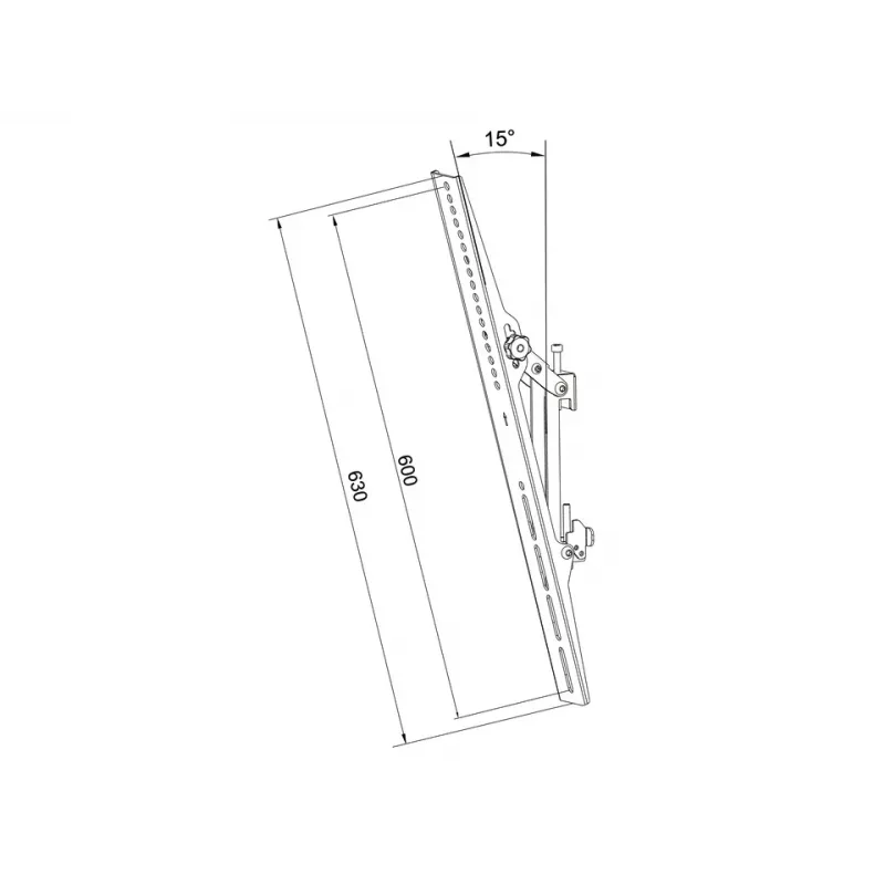 Montážne rameno pre plochý displej MULTIBRACKETS M Pro Series Tilt Arms 600 mm, oceľ, čierne, 2 kusy