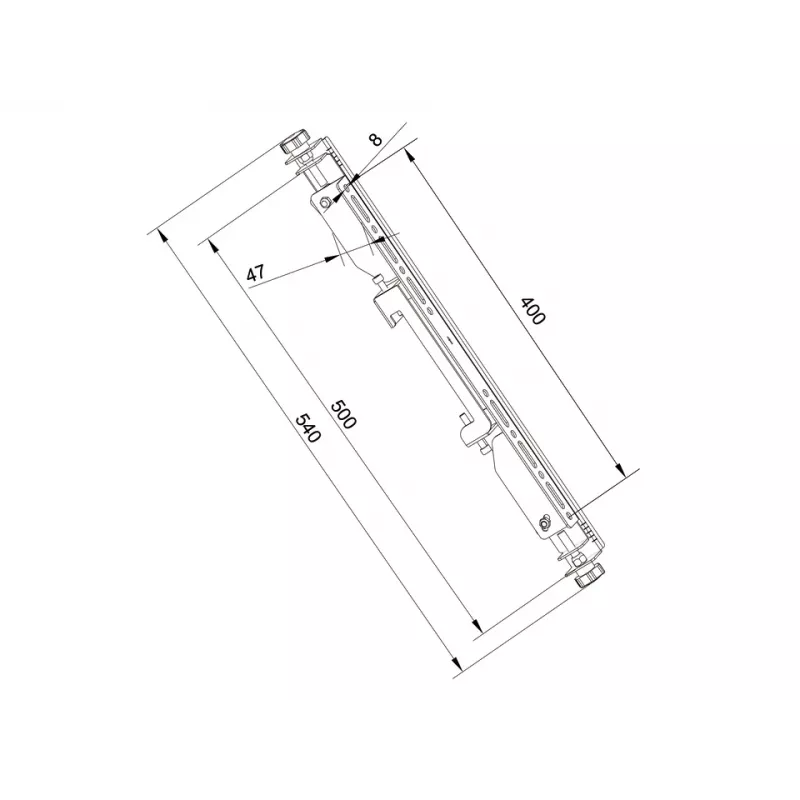 Montážne rameno pre plochý displej Multibrackets M Pro Series Micro-Adjustable Arms 400mm čierna oceľ