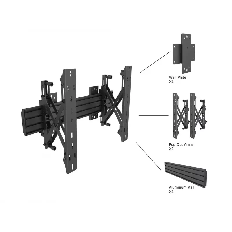 Nástenný držiak Multibrackets M Wallmount Pro MBW1U čierny 30 kg 40-65 palcov