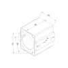 Vŕtacia príprava na stojan MULTIBRACKETS M Pro Series — oceľové puzdro, čierna, 76,5×78,2 mm, 1,5 kg