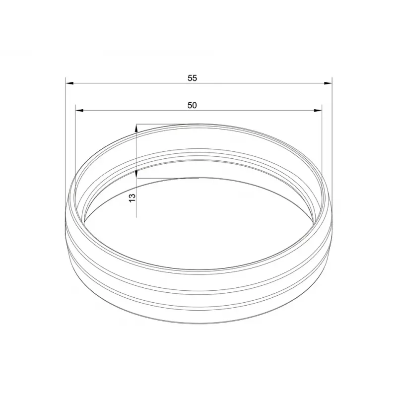 Kryt rúry Multibrackets M Pro Series vonkajší kryt rúry biely plast 10 g 13 mm 5,5 cm