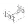 Multibrackets M Universal Long Reach Arm 1010mm HD Single 40kg 42-75 palcov