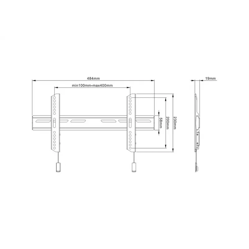 Multibrackets M OLED Super slim Fixed TV nástenný držiak 50kg 32-65 palcov