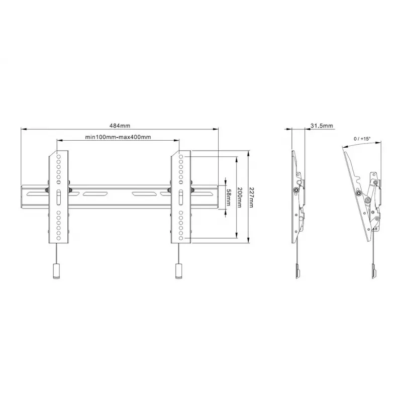 TV nástenný držiak Multibrackets M OLED Super slim Tilt 50 kg 32-65 palcov