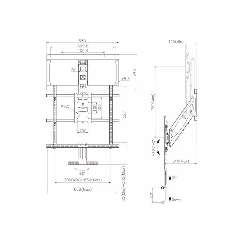 Držiak, Multibrackets, M Pull Down Full Motion Flexarm