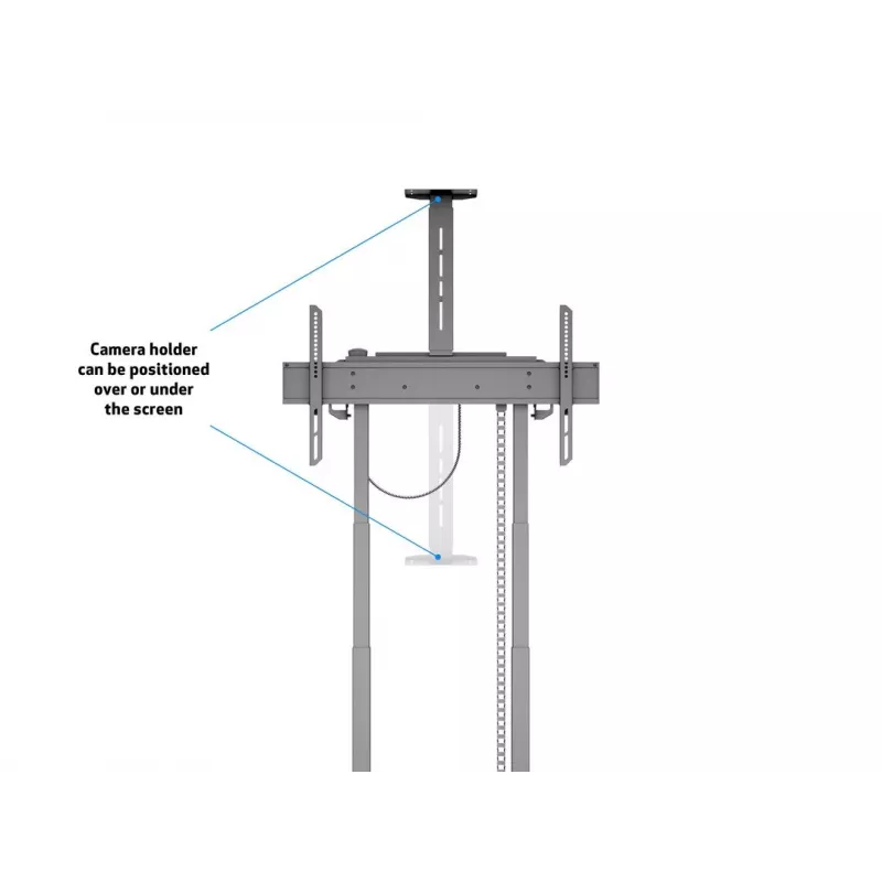 Multibrackets M Motorized Floorstand 120 kg čierna vrátane skrinky a police na kameru