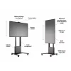 Multibrackets M Motorized Floorstand 120 kg čierna vrátane skrinky a police na kameru