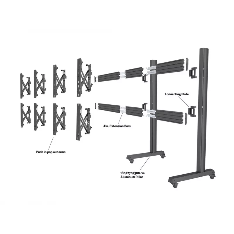 Doska na zariadenie Multibrackets M Pro Series spojovacia doska čierna oceľ 2,1 kg