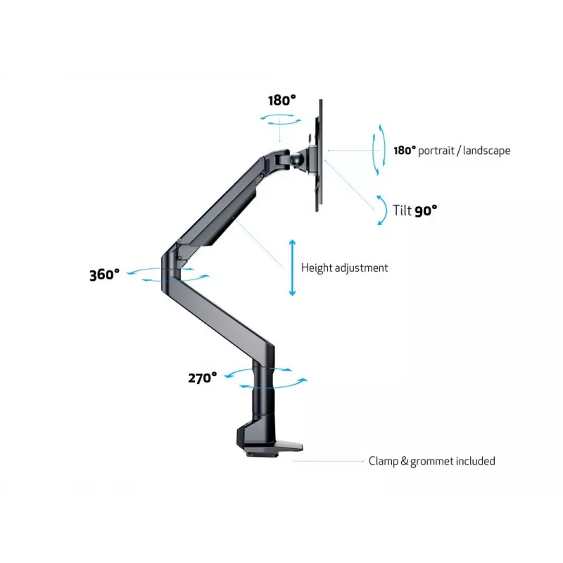 Multibrackets M VESA Gas Lift XL Single čierna