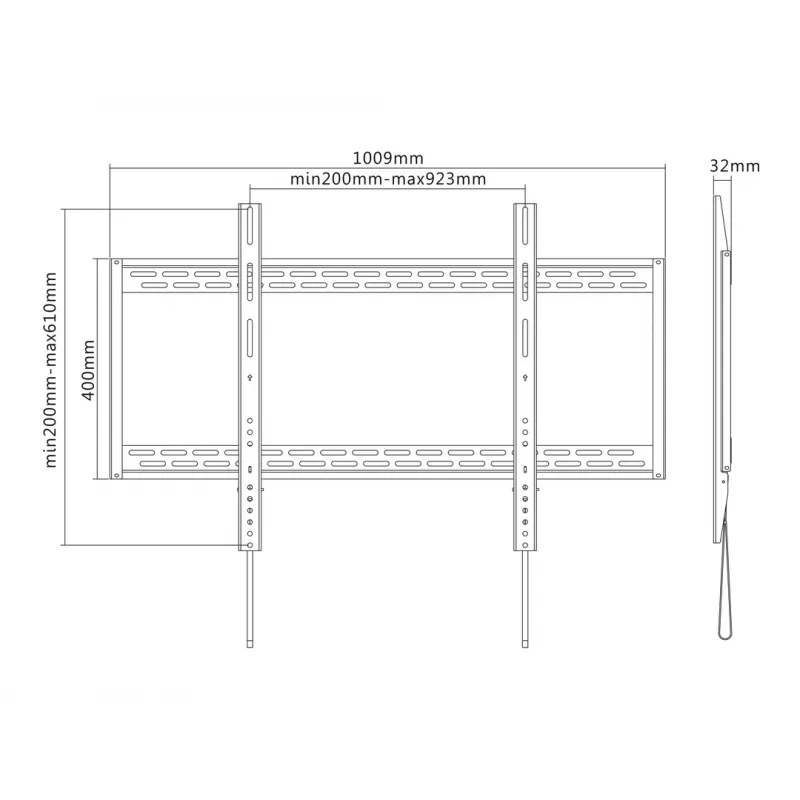 Multibrackets M Universal nástenný držiak HD 100 kg 900x600