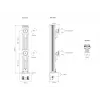 Multibrackets M VESA Deskmount HD Dual Vertical Widescreen 32 palcov – 50 palcov svorka/priechodka