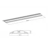 Multibrackets M káblový kryt podlahový hliník – 139 mm Š – 750 mm D