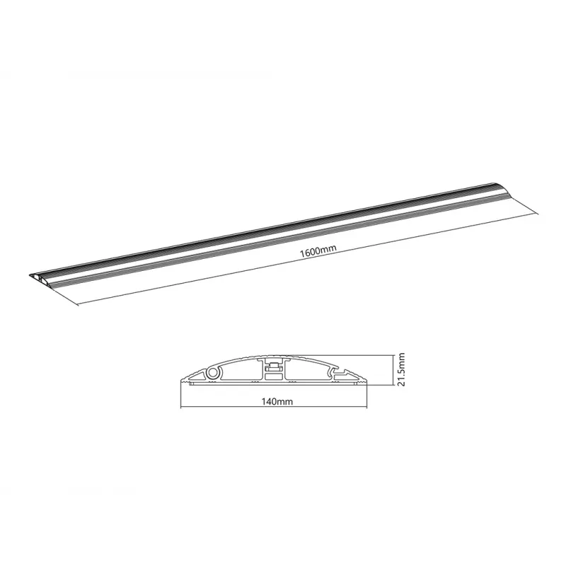 Multibrackets M káblový kanál podlahový hliník - 139 mm Š - 1600 mm D