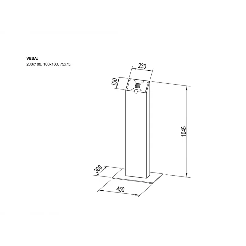 Multibrackets M Pro Series kiosk čierny 15-32