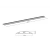 Multibrackets M káblový kanál podlaha čierny – 139 mm Š – 1600 mm D