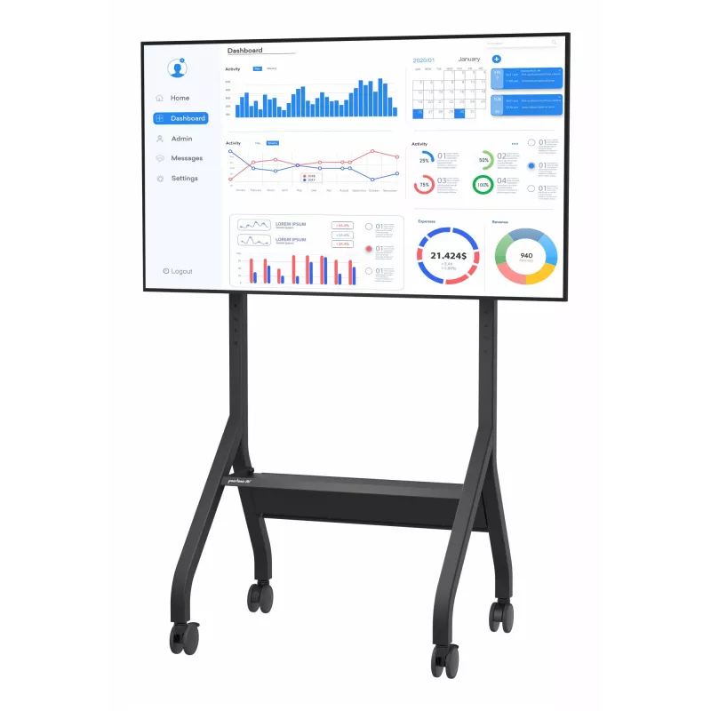 Peerless SR860-EUK držiak na označovací displej 190,5 cm (75 palcov) čierny