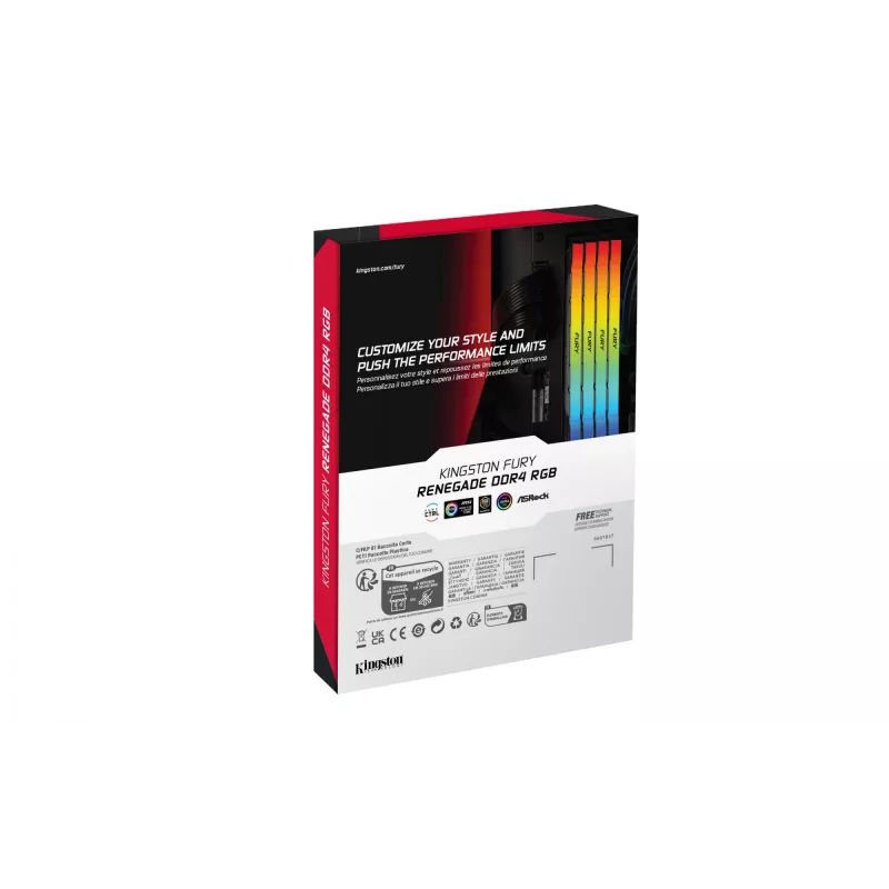 Kingston Technology FURY 64GB 3600MT/s DDR4 CL18 DIMM (sada 2) Renegade RGB