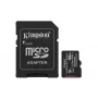 MicroSDXC flash karta Kingston 128 GB Industrial C10 A1 pSLC UHS-I, 100 MB/s čítanie, 80 MB/s zápis, V30/U3, čierna + SD adaptér