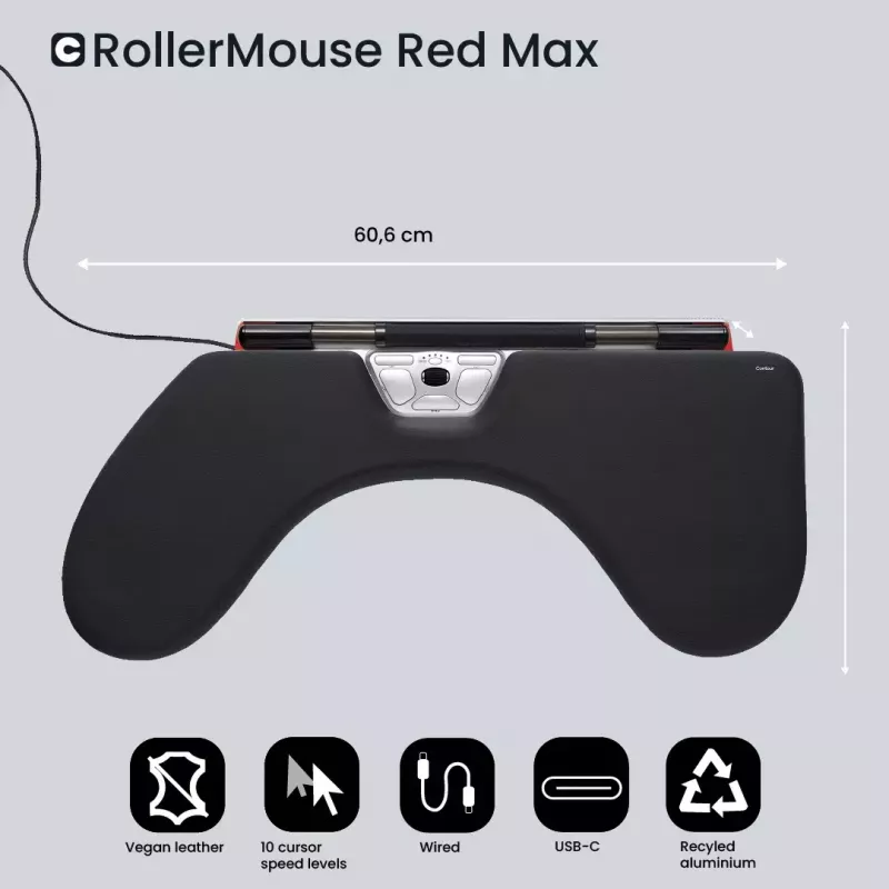 Myš Contour Design RollerMouse Red Max USB Type-A