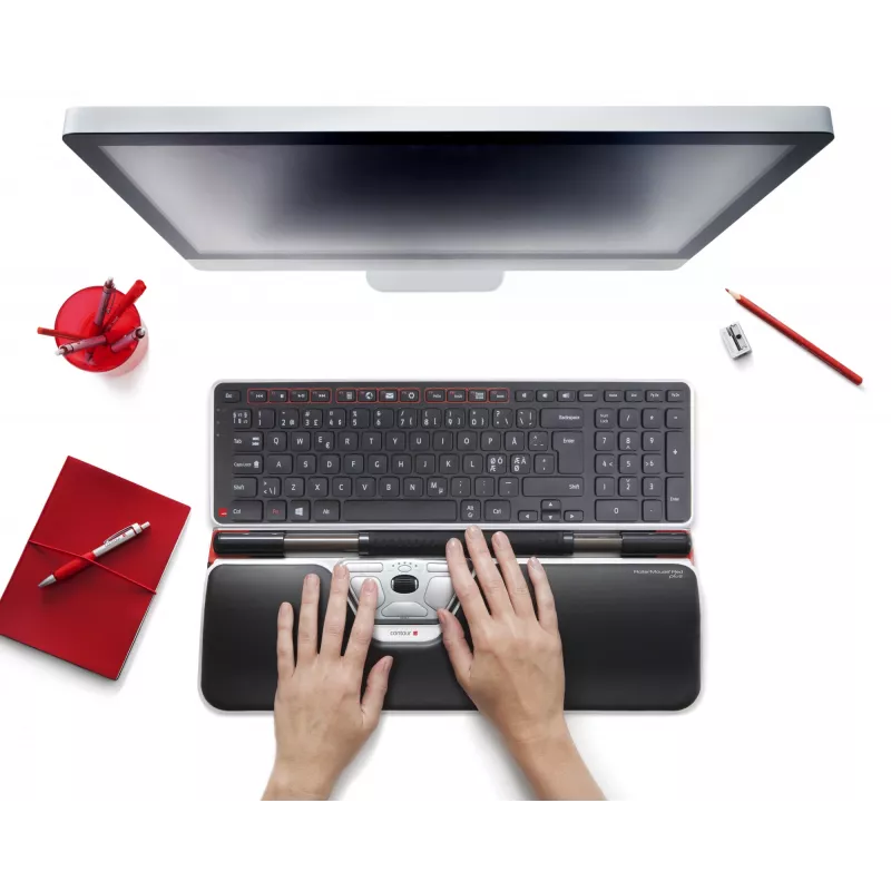 Contour Design RollerMouse Red Plus + Balance káblová, Full-Size (100 %), káblová, USB, QWERTY, čierna, myš v balení