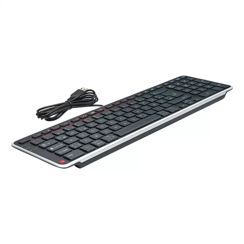 Contour Design Balance klávesnica DE, káblová, Full-Size (100%), bezdrôtová, RF Wireless + USB, QWERTZ, čierna