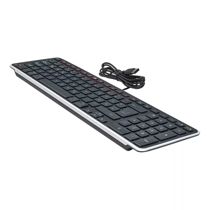Contour Design Balance klávesnica DE, káblová, Full-Size (100%), bezdrôtová, RF Wireless + USB, QWERTZ, čierna