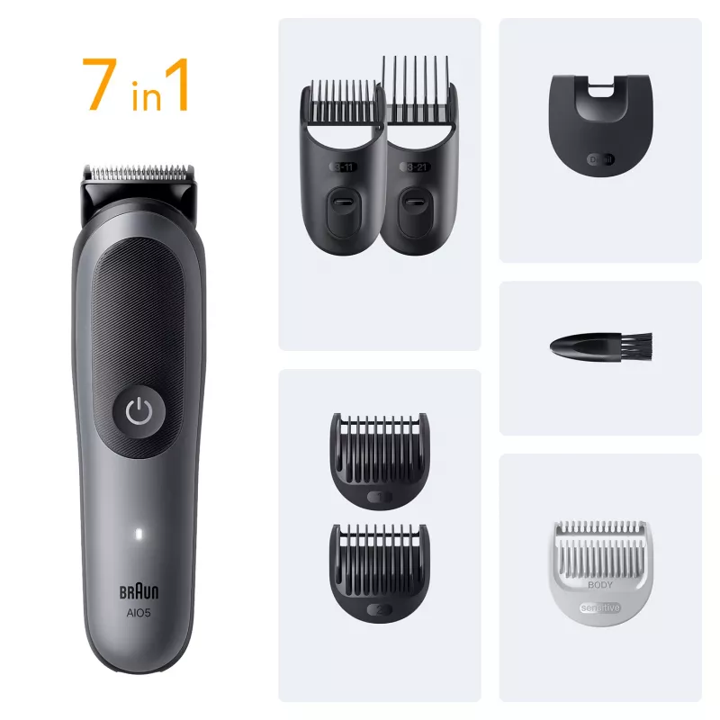 Braun AIO5520 zastrihávač/strojček na vlasy čierna, sivá 14 Li-Ion