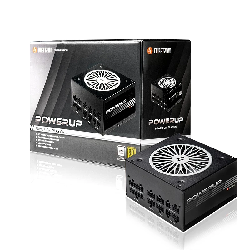 Chieftec PowerUp GPX-850FC napájací zdroj 850 W 20+4 pin ATX ATX čierny