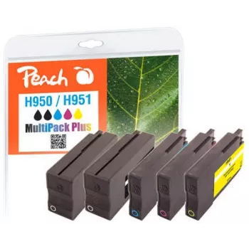 Peach PI300-587 atramentová kazeta čierna, azúrová, purpurová, žltá