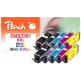 Peach PI100-437 atramentová kazeta 10 ks kompatibilná s extra (super) vysokým výnosom čierna, azúrová, purpurová, fotomodrá, žltá
