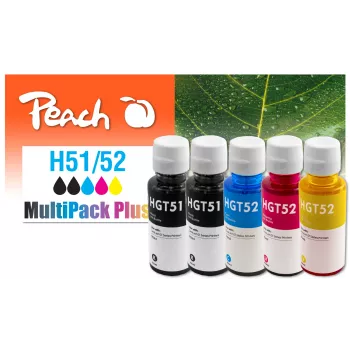 Peach 321285 atramentová kazeta 5 ks kompatibilná so štandardným výnosom čierna, azúrová, purpurová, žltá