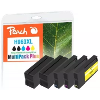 Peach PI300-1032 atramentová kazeta 5 ks kompatibilná vysoká (XL) výťažnosť čierna, azúrová, ružová, žltá